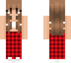 . dirty blonde/brunette in red pajamas