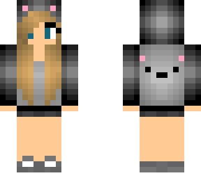 bear hoodie - gray
