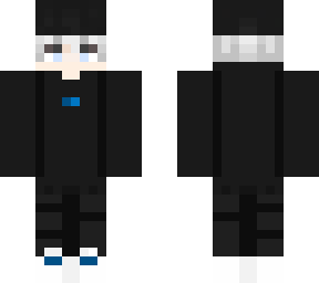 black & blue beanie