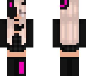 black and pink mask