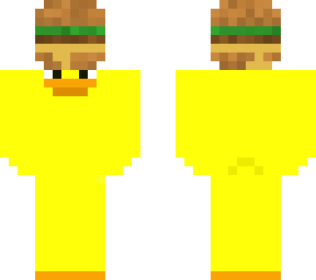 duck holding hamburger