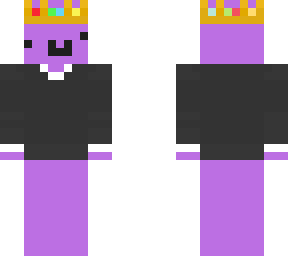 purple man with crown and sweater