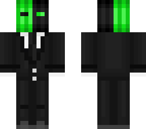 green and black suit