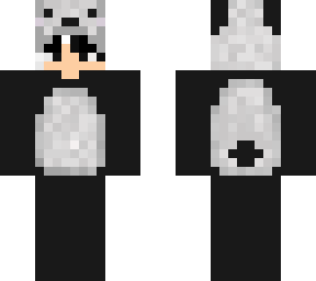 hooded panda onesie person
