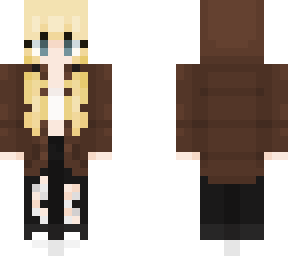 . blonde brown zip up and white tank top