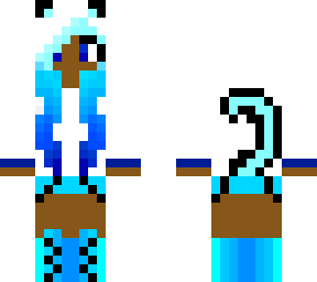 cyan/blue cat girl