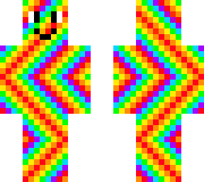 rainbow zig zags with eyes