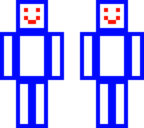 red and blue