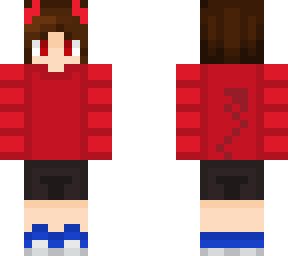 *~~ demon boy in red hoodie and blue sneakers ~~*