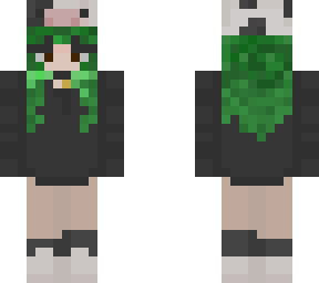 long. green hair cow