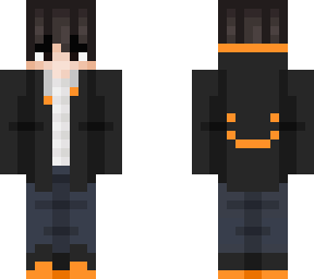 orange chill person