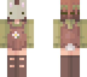 green bunny mask girl