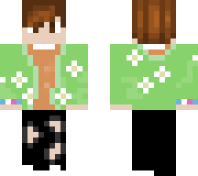green cardigan with brown hair