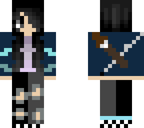 person with sword wearing jeans with long hair