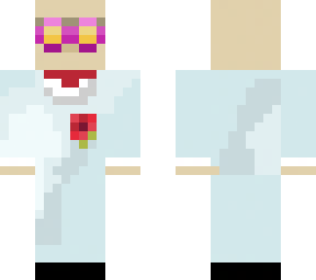 snaz butler in white, red flower