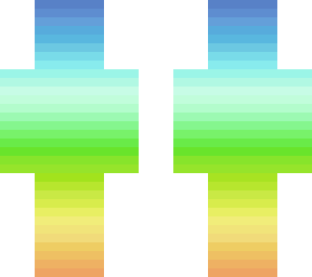 tropical blue fade green & orange