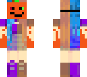 cute girl with halloween mask