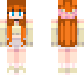 red head with flower crown