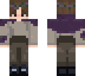 purple flower cape new hair