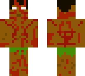 crystahlized tribe skin but blood at back