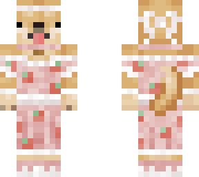 shiba inu strawberry dress