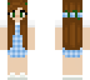 blue plaid dress girl