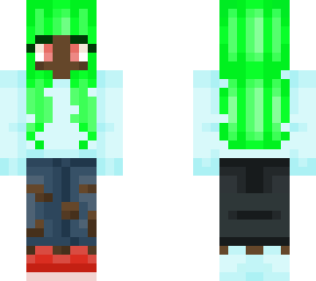 lime-blue-red girl