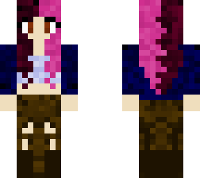 pink & black split dye