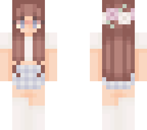 blue miniskirt girl w/ flower crown