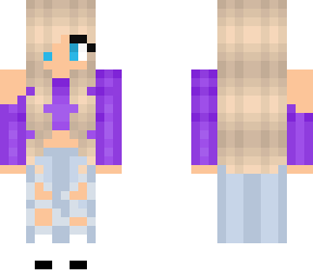 double edit blond hair girl in purple