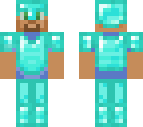 person in diamond armor
