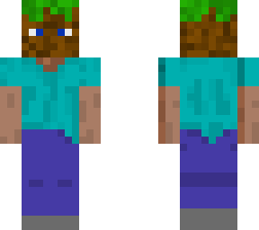 steve disguised as grass block