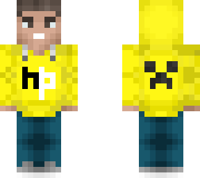techno gamerz minecraft skin with alphabet n and p