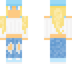 girl in a blue beanie