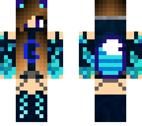 mujer jg poderosa se fuego azul
