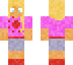 girl with red and pink top