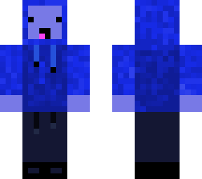 meep thing but in a blue hoodie