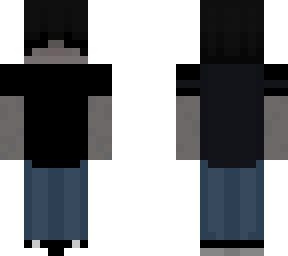 black tee w blue jeans