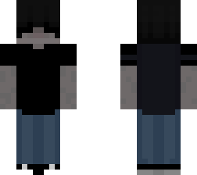 black tee w blue jeans