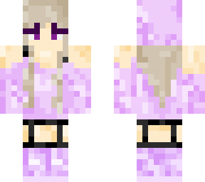cute purple wolf girl (skin shading)
