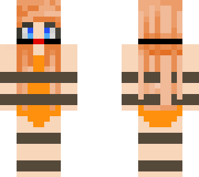 girl tied up orange bikini