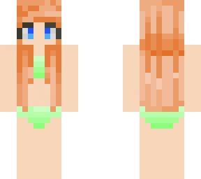 green bathing suit