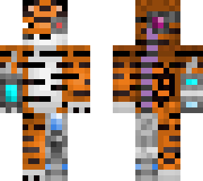 cyborg tiger with stripes