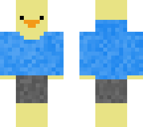 duck with blue jumper and pants