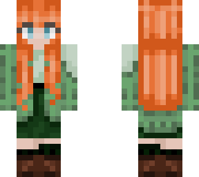 green cardigan girl