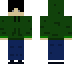 green hoodie