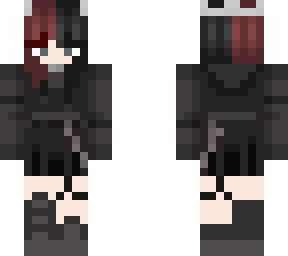 just make the hair short. genderfluid skin w/ skirt