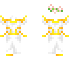 ob - white & golden dress w/ flowercrown