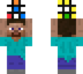 steve holding a scrambled rubik's cube