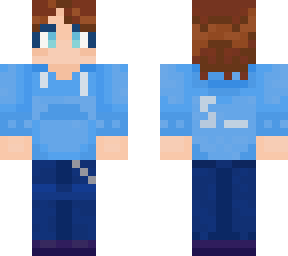 old-style blue hoodie and headphones